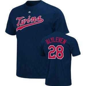  Bert Blyleven Minnesota Twins Navy Name and Number T Shirt 