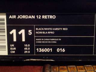 Nike Air Jordan XII 12 Retro sz 11.5 Playoff 2004 Taxi Flu IV X 