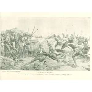    1897 Print Battle of Abu Klea by W B Wollen 