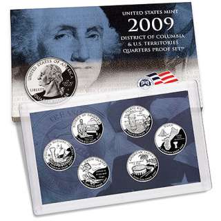 2009 6 Coin Quarter US Mint Proof Set   Q09  