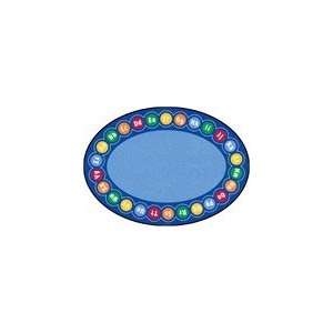  Learning Carpet CPR462   ABC Rotary Educational Rug Oval 