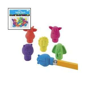  24 ct   Neon Zoo Animal Pencil Top Erasers Toys & Games