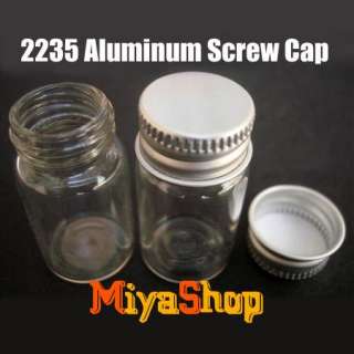   Glass Bottle Threaded Aluminum Screw Cap Pyrex 6ml Clear Oil 2235