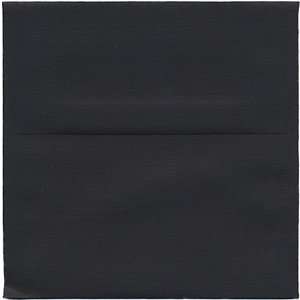  5.5 x 5.5 Square (5 1/2 x 5 1/2) Black Linen Envelope   25 