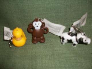 ASSORTED ANIMAL KEY CHAINS. WITH LIGHT AND VOICE  