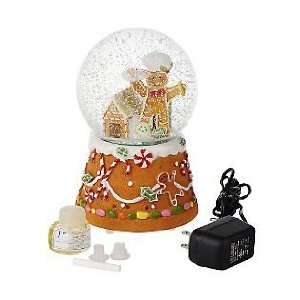   GREINER BATTERY OPERATED AUTO GINGERBREAD SNOW GLOBE W COOKIE SCENT