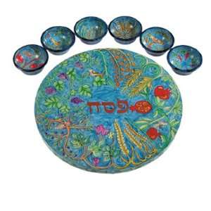  The Seven Species Seder Plate and Six Small Bowls CAT# SP 