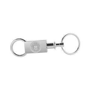  Brandeis   Two Sectional Key Ring   Silver Sports 