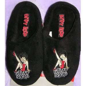  NEW Betty Boop Black Slippers Size 7 