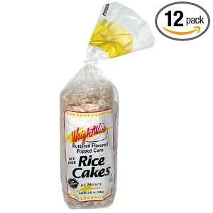 Weight Wise Rice Cakes Butter Popcorn, 5.92 Ounces (Pack of 12)