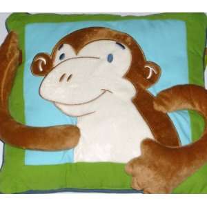  Jungle Monkey 3 D Throw Pillow Chimp Accent Toss Cushion 