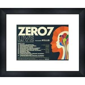  ZERO 7 UK Tour 2004   Custom Framed Original Ad   Framed Music 