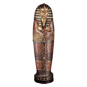   Tutankhamen Sarcophagus Cabinet 6¼ feet Egyptian Pharoah King Tut