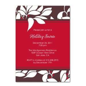  Holiday Party Invitations   Winterberry Wish By Tea 