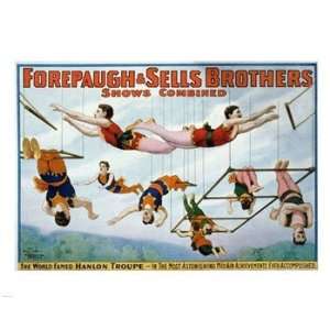 Trapeze Artists 1899 Poster (10.00 x 8.00)