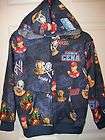 WWE John Cena Raw Triple H Full Zip Up Zipper Hoodie Jacket Boys Size 