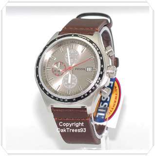 FOSSIL MENS CHRONOGRAPH DYLAN LEATHER WATCH CH2787  