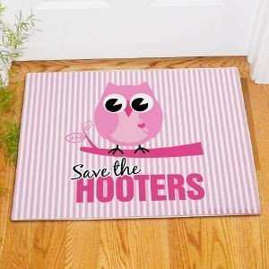   Cancer Awareness Doormat Save The Hooters Pink Doormat