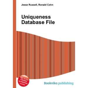  Uniqueness Database File Ronald Cohn Jesse Russell Books