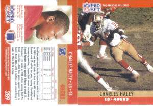 CHARLES HALEY 1990 PRO SET #289 ERROR CARD  