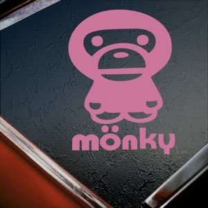  Anime Monkey Cartoon Pink Decal Car Truck Window Pink 