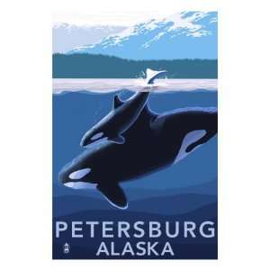  Orca and Calf   Petersburg, Alaska, c.2009 Premium Poster 