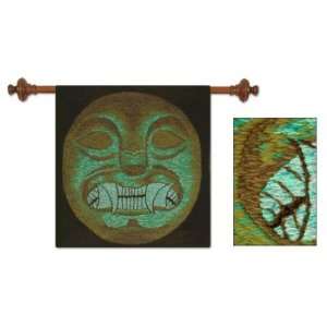  Alpaca wool tapestry, Lord of Sipan Mask