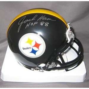  Jack Ham Signed Steelers Mini Helmet   HOF 88 Sports 