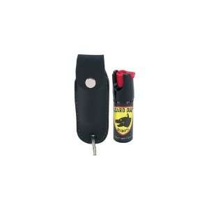 Pepper Spray Black Faux Leather Case Key Ring Stylish Modern Design 