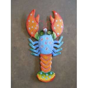    Giant Metal Full Color Island Lobster 30 blue/red