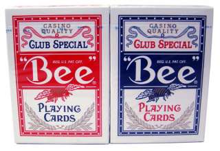 72 Red/Blue Bee Diamond Back Card Decks Poker Regular  