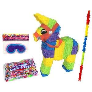  Burro Pinata Party Kit Including Pinata, 3lb Candy and Toy 