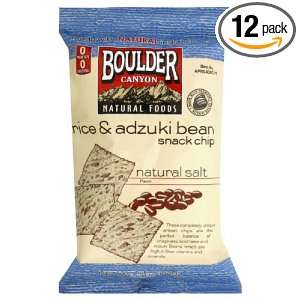 Boulder Canyon Chips, Salted Rice Bean, 5 Ounce Bags (Pack of 12 