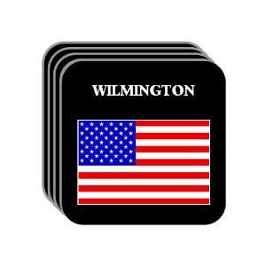 US Flag   Wilmington, Delaware (DE) Set of 4 Mini Mousepad Coasters