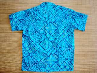 Vintage 60s Rockabilly Tiki Hawaiian Aloha Surf Shirt L  