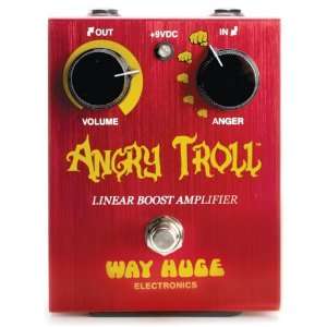 Way Huge Electronics WHE101 Angry Troll Boost Guitar Effects Pedal Red