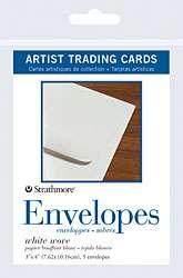 Protect trading cards in white wove envelopes. Downsized versions of 