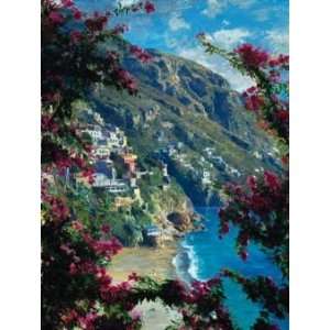 Curt Walters 30W by 40H  Positano, The Amalfi Coast CANVAS Edge #6 
