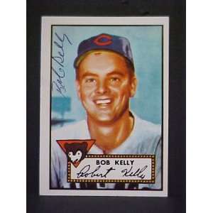 Bob Kelly Chicago Cubs #348 1952 Topps Reprint Series Autographed 
