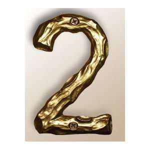  Twisted Twig Metal Cast House Number   #2
