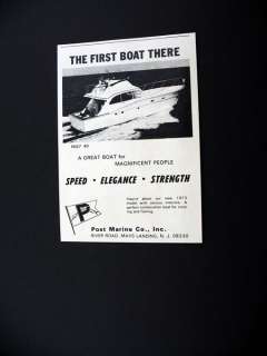 Post Marine 40 Yacht Boat 1972 print Ad  