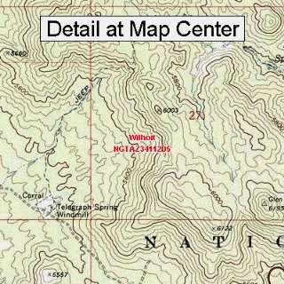  USGS Topographic Quadrangle Map   Wilhoit, Arizona (Folded 