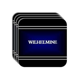  Personal Name Gift   WILHELMINE Set of 4 Mini Mousepad 