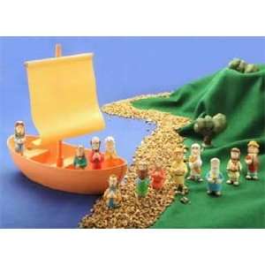  Galilean Boat with Jesus and the 12 Apostles Action 