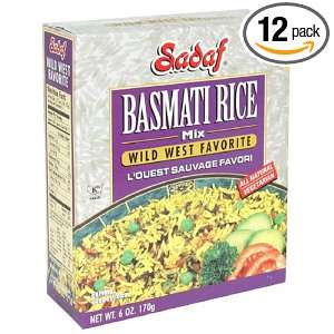 Sadaf Basmati Rice Wild West Flavor, 6 Ounce Box, (Pack of 12)  
