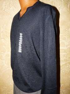 NWT Men Calvin Klein Lifestyle Extra Fine Merino Wool V Neck Sweater 