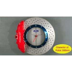Racing Brake Disc Red Caliper / Blue Anodized Center w/ Ford GT White 