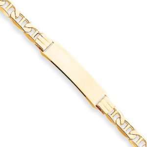  14K Yellow Gold Marina Link ID Bracelet Jewelry