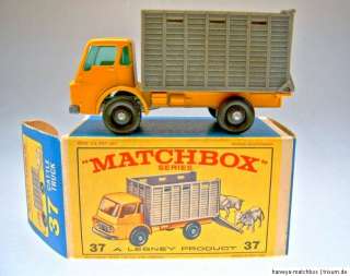 Matchbox RW 37C Cattle Truck rare brown container m/b  