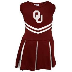  Oklahoma Sooners Youth Crimson Cheerleader Dress Sports 